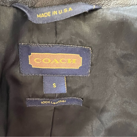 COACH Butter Soft Leather Black Blazer Jacket S $595 - Picture 10 of 14